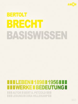 cover image of Bertolt Brecht (1898-1956) Basiswissen